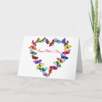 Butterfly wreath, Happy Mother's Day card