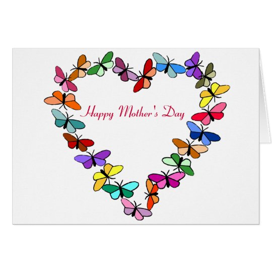 Butterfly Wreath Happy Mothers Day Card