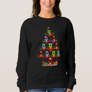 Butterfly  Xmas Holiday Santa Butterfly Christmas  Sweatshirt