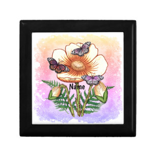 Butterfly yellow Poppy  Gift Box