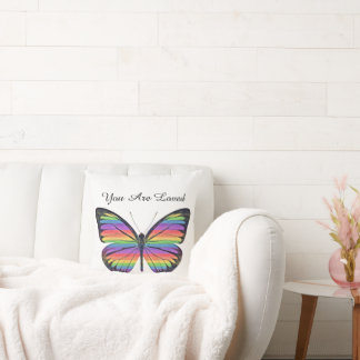 Butterfly You Are Loved Throw Pillow