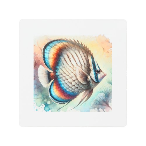 Butterflyfish Beauty 240624AREF135 _ Watercolor Metal Print