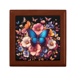 Butterflys and flowers pattern gift box