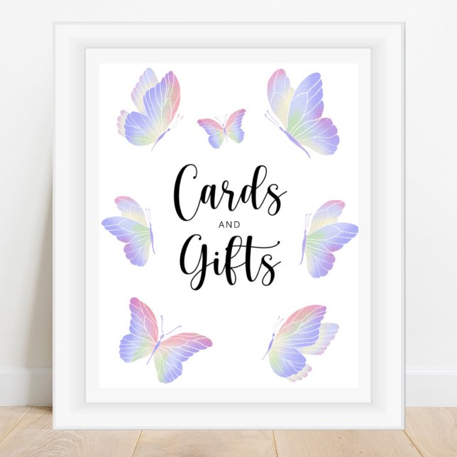 Butterfly's cards and gifts baby shower poster (Creator Uploaded)