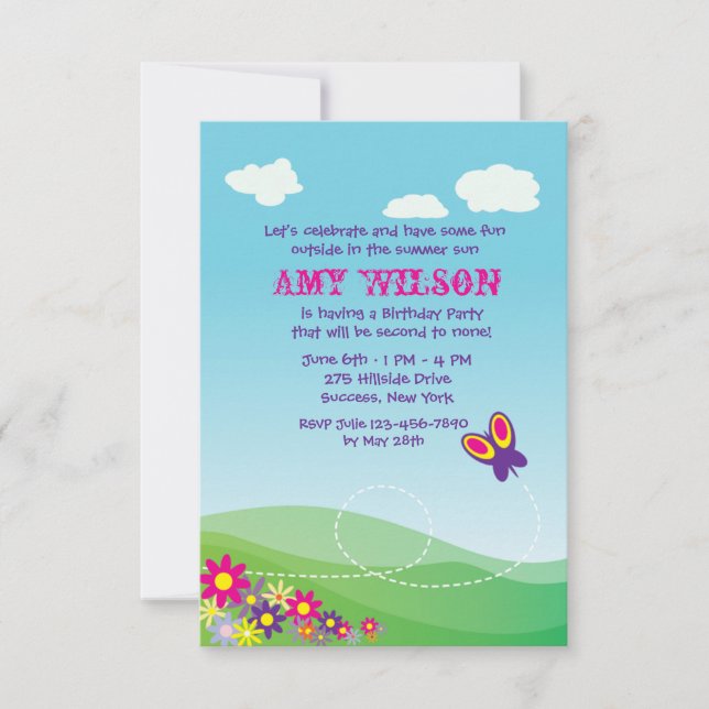 Butterfly's Flight Invitation (Front)