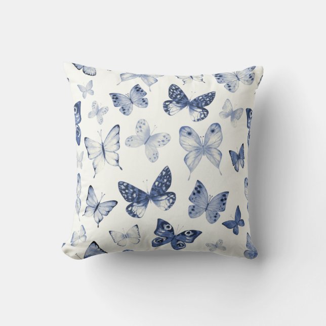 Butterflys pattern  throw pillow (Front)