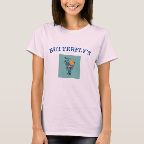 Butterflys Printed T_Shirts on Display