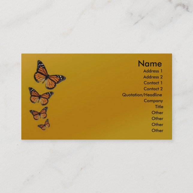 Butterfly's Profile Card (Front)