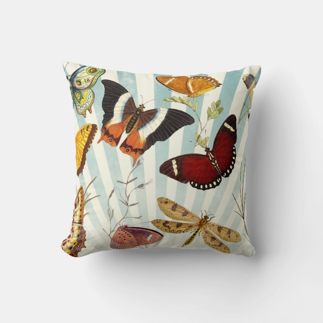 Butterflys Throw Pillow (Front)