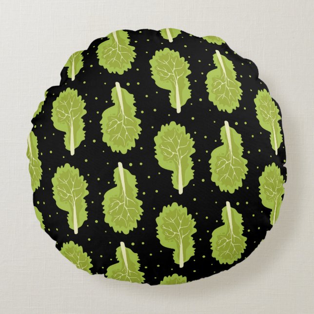Butterheads Round Pillow (Front)