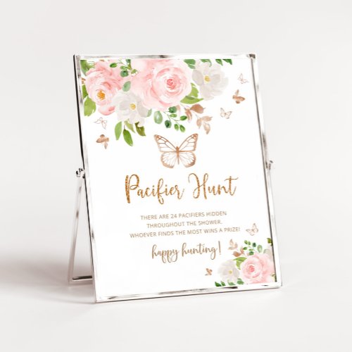 Butterly blush gold Pacifier hunt game Poster