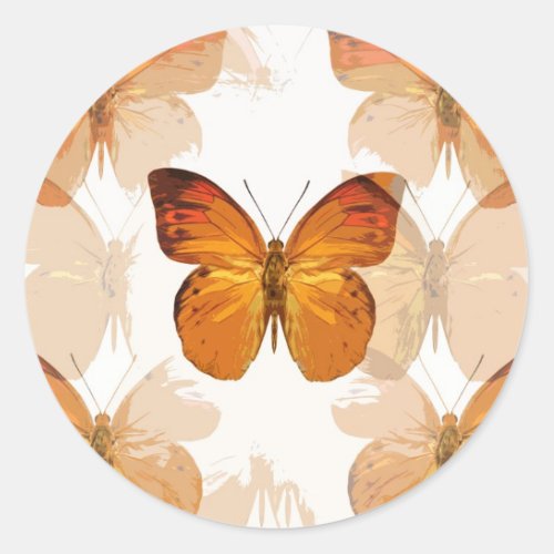 Butterly Classic Round Sticker