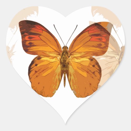 Butterly Heart Sticker