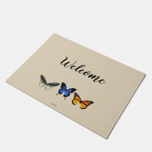 Butterly Pattern Welcome Door Mat