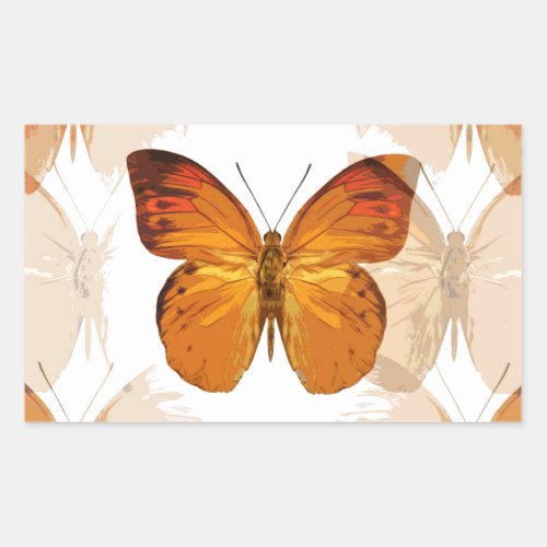 Butterly Rectangular Sticker