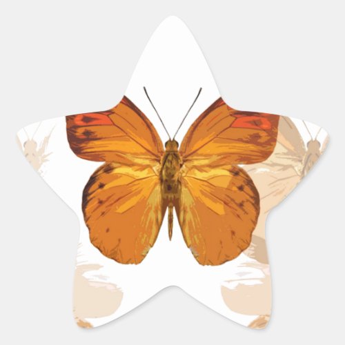 Butterly Star Sticker