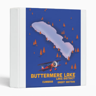 Buttermere lake, lake district travel poster 3 ring binder