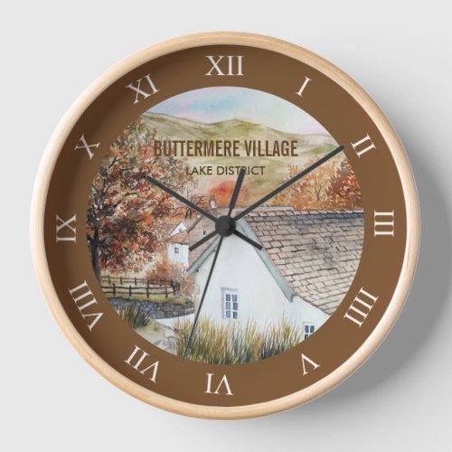 Buttermere Village Lake District England Clock
