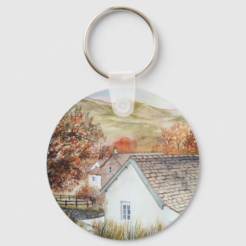 Buttermere Village Lake District England Keychain