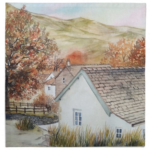 Buttermere Village Lake District England Napkin