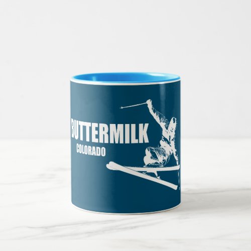 Buttermilk Colorado Skier Two_Tone Coffee Mug