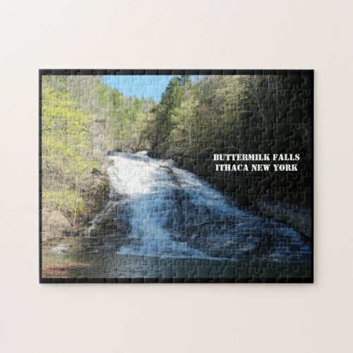 BUTTERMILK FALLS ITHACA NEW YORK JIGSAW PUZZLE