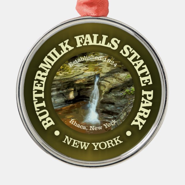 Buttermilk Falls SP Metal Ornament (Front)