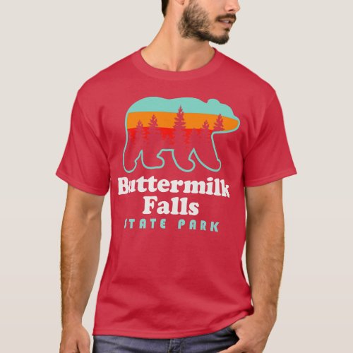 Buttermilk Falls State Park Ithaca New York Bear T_Shirt