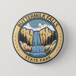 Buttermilk Falls State Park New York Badge Button