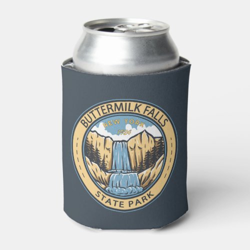 Buttermilk Falls State Park New York Badge Can Cooler