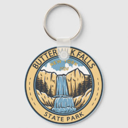 Buttermilk Falls State Park New York Badge Keychain