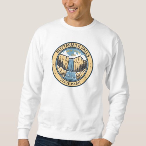 Buttermilk Falls State Park New York Badge Sweatshirt