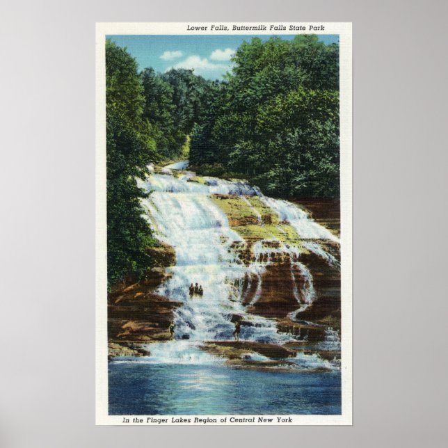 Buttermilk Farms State Park Lower Falls View Poster (Front)