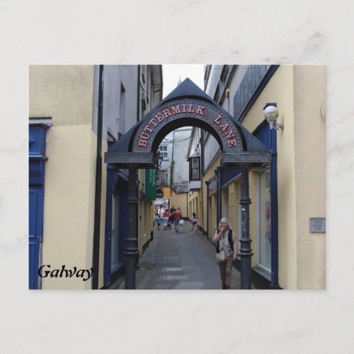 Buttermilk Lane Galway Postcard