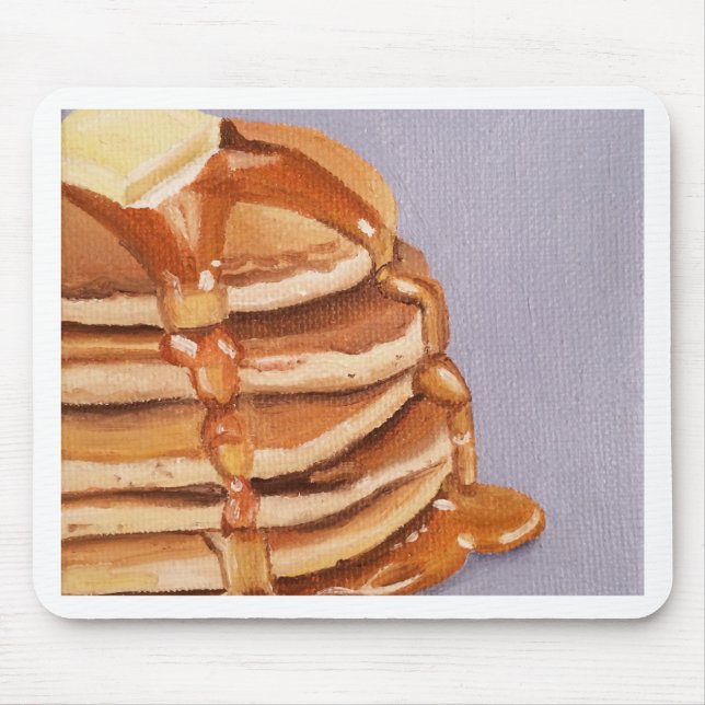 Buttermilk Pancakes Shortstack Breakfast Painting Mouse Pad (Front)