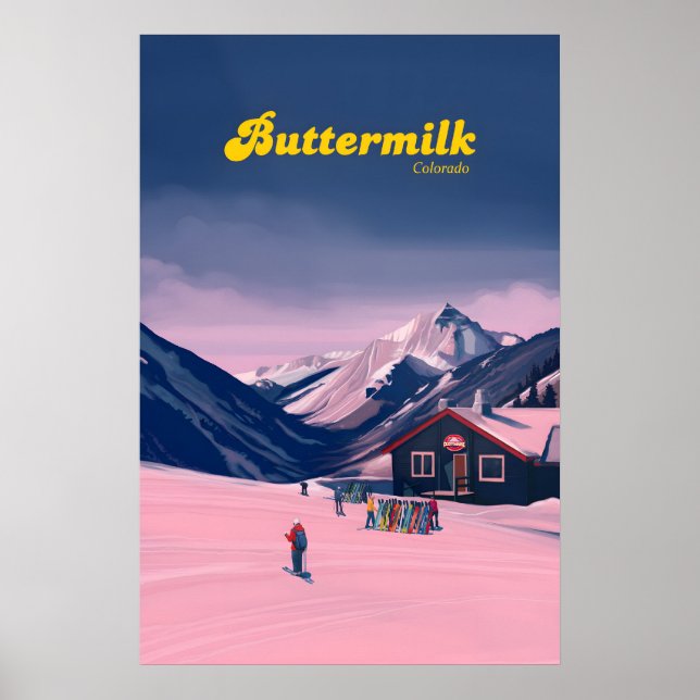 Buttermilk Ski Resort Travel Poster (Front)