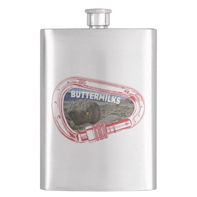 Buttermilks Climbing Carabiner Flask (Front)