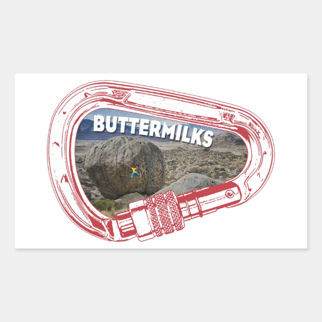 Buttermilks Climbing Carabiner Sticker (Front)