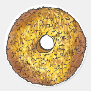 Butternut Crunch Donut Doughnut Breakfast Pastry Classic Round Sticker