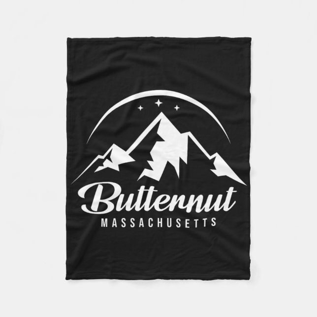 Butternut Machusetts Ski Resort Skiing Snowboardin Fleece Blanket (Front)