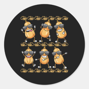 Butternut Squash Dancing Vegan Vegetable Classic Round Sticker
