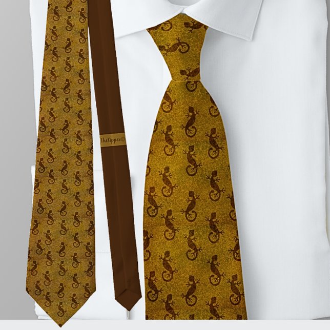 Butterscotch Brown Chameleon NeckTie (Creator Uploaded)