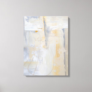 Butterscotch Gray White Modern Abstract Painting  Canvas Print