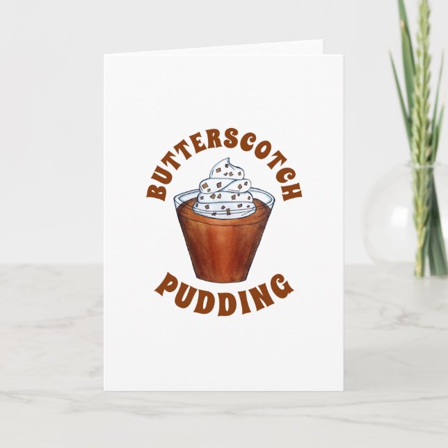 Butterscotch Pudding Whipped Cream Southern Food Card (Front)