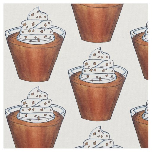 Butterscotch Pudding Whipped Cream Southern Food Fabric