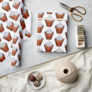 Butterscotch Pudding Whipped Cream Southern Food Wrapping Paper