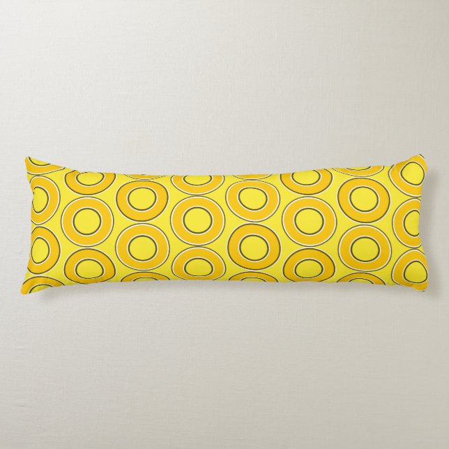 Butterscotch Retro Donuts Body Pillow (Front)