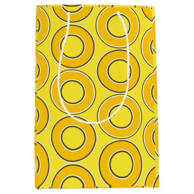 Butterscotch Retro Donuts Medium Gift Bag (Front)