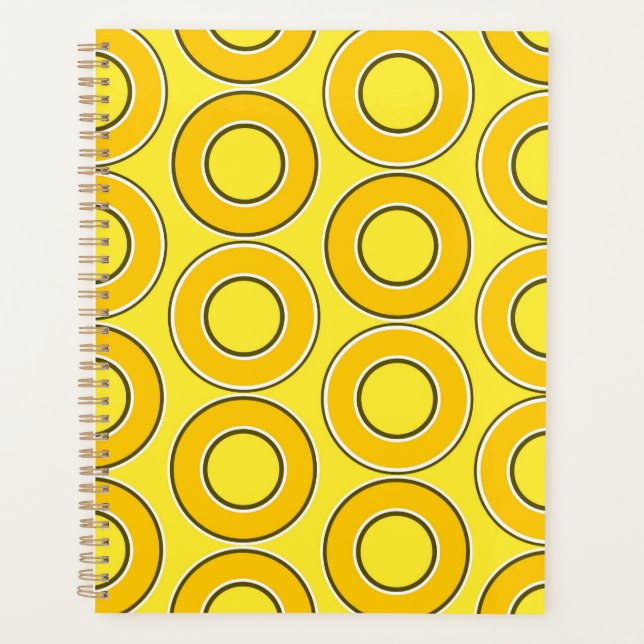 Butterscotch Retro Donuts Planner (Front)
