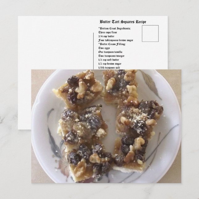 Buttertart Recipe Postcard (Front/Back)